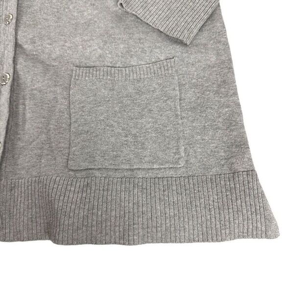 Christopher & Banks Gray V-Neck Cardigan size Large - Picture 3 of 7